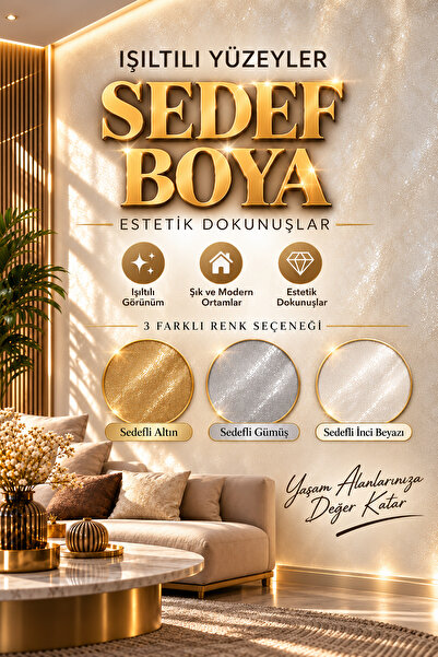 NY Trend Boya – Dekoratif Metalik İç Cephe Boyası / İnci Beyazı – 0,75 L / 2,...