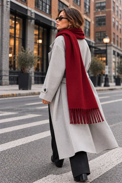 nisaNCa Soft Feel Women's Scarf – Soft Textured Wide Oversized Tassel Shoulder Shawl