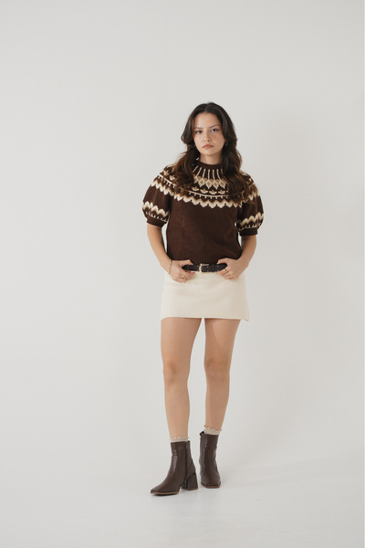 Capone Outfitters Küt Burunlu Yandan Fermuarlı Kahve Kadın Bot