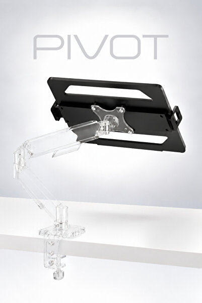 Pivot 14-17.3" Laptop Holder Stand Vesa Compatible Monitor Arm Bracket Black