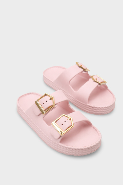 Capone Outfitters Jolyn Eva Double Buckle Women's Slippers