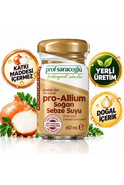 prof saracoğlu Pro-Allium Soğan Sebze Suyu (60mlx5 adet) | Fonksiyonel İçecek