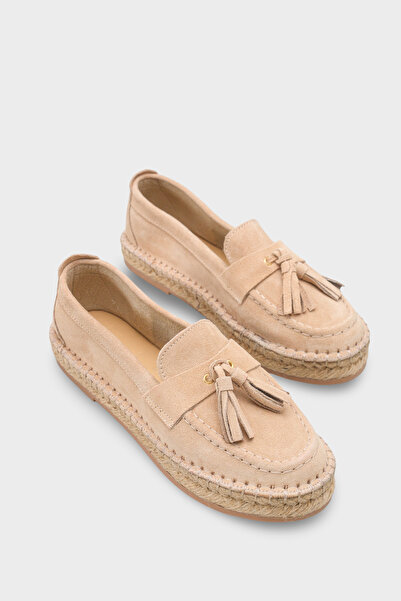 Capone Outfitters Yoklo Genuine Leather Suede Espadrille Sole Tasseled Women'...