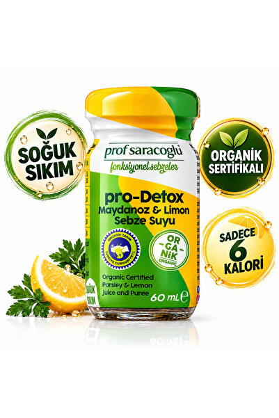 prof saracoğlu Pro Detox Organik Maydanoz ve Limon Shot (5 X 60 ML) | Fonksiy...