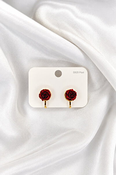ÖZÇTAKI Steel Children's Earrings - Clip-On (Non-Pierced) - Rose Model - for ...