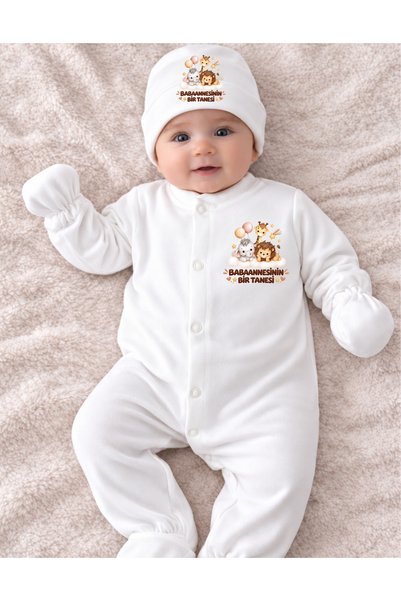 lupi Grandmother Written Baby Rompers for Girls and Boys %100 Cotton
