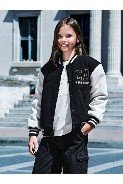 LC Waikiki Embroidered girl's bomber jacket