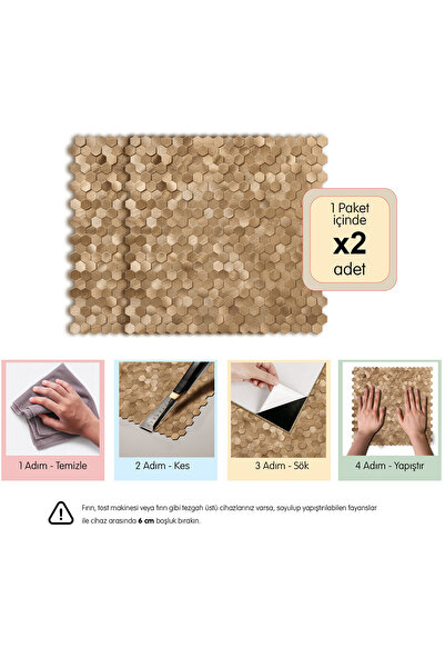 Stickez Tiles 3D Self Adhesive Metal Composite Wall Tile 30,68 cm X 30,59 cm ...
