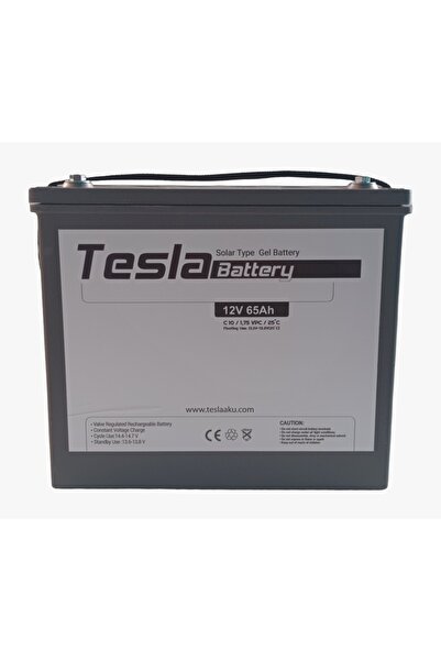 TESLA AKÜ 12V 65AH SOLAR JEL AKÜ (YENİ ÜRETİM)