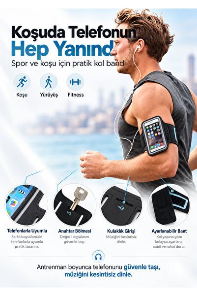 Asfal Phone Holder for Sports and Running with Key and Headphone Port Compati...