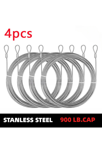 Choice 200MM 4pcs 4PCS 2M 304 Stainless Steel Wire Canopy Rope Fishing Liftin...