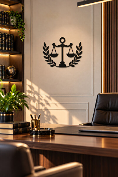 VENON 50 x 40 Adalet Terazisi Tablo Dekoratif Ev Ofis Tablo Modern Avukat Hed...
