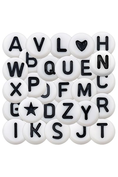 Choice Black white126 126 Pcs Alphabet Letter Stickers, Not Pure White Self A...
