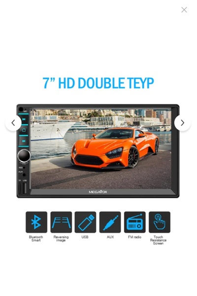 Şahin Double Teyp 7inç 4x50w Bt/usb/sd/fm/aux Kamera Hediye -tofaş Uyumlu