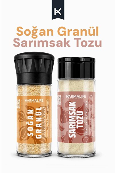 Sarımsak Tozu & Soğan Granül 2'li Set (Işınlamasız, Katkısız)