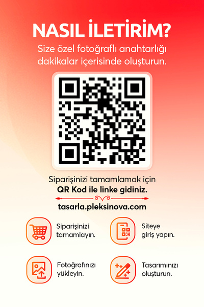 Pleksinova Kişiye Özel Fotoğraflı Anahtarlık Sevgiliye Hediye Arkadaşa Hediye - Çift Taraflı