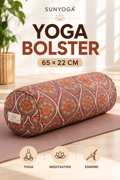 SUN YOGA PİLATES SPOR EKİPMANLARI Sunyoga Zafu κυλινδρικό μαξιλάρι γιόγκα με ...