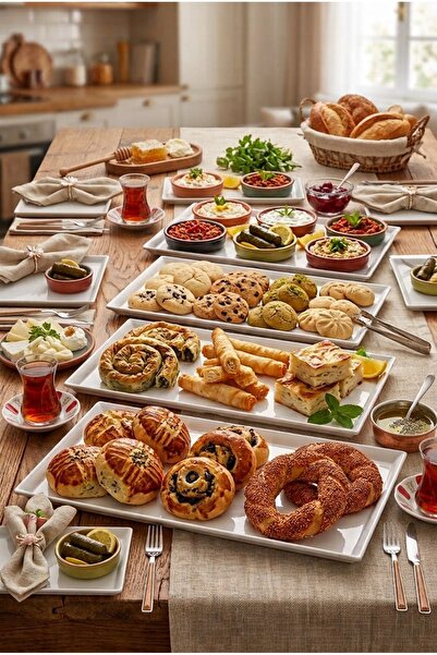 CİNOX GRM Serisi 34x18 cm 6'lı Kırılmaya dayanıklı Açık Büfe Kayık Tabak
