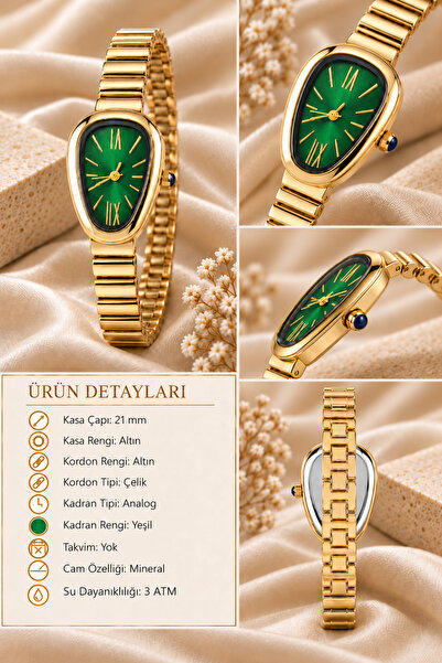 Reddington Kadın Montre Model Yeşil Kadranlı Retro Kol Saati