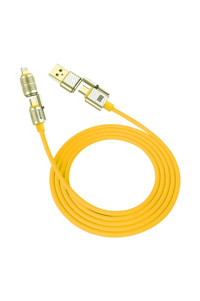 Choice كابل شحن متعدد المنافذ USB-C إلى USB-A و Lightning بطول متر واحد مصنوع...