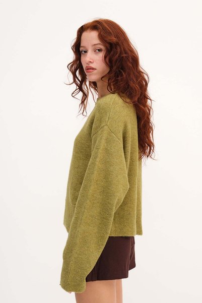 Addax Crew Neck Knitwear Sweater K3497
