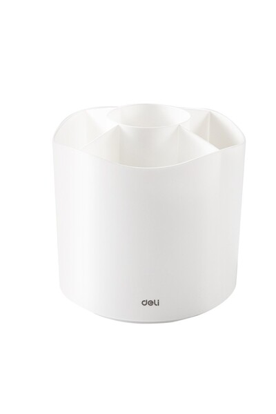 Deli Rotating Holder for Writing Instruments 5 Compartments White