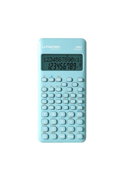 Deli 12-DIGIT SCIENTIFIC CALCULATOR 240F BLUE LONGREEN RECYCLED PLASTIC