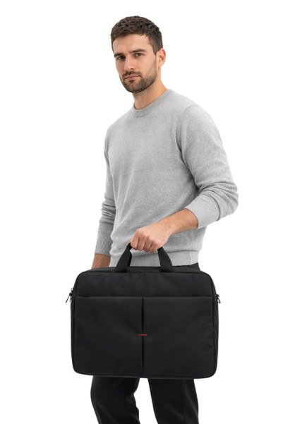 Çantachım Laptop Bag 17.3 "Inch Waterproof Black with Adjustable Shoulder Strap