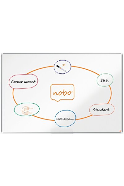 Nobo Tablă magnetică albă din oțel lăcuit 120x180cm Premium Plus