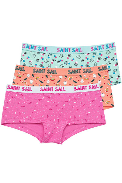 Saint Sail Cotton Lycra Flexible Fabric Printed Couple Boyshort Set of 3 Wome...