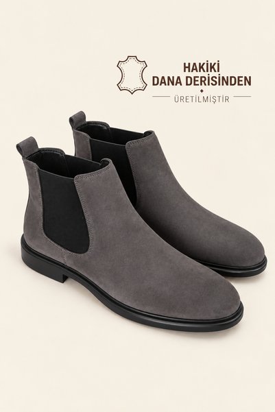 VARNAS Men's Anthracite Genuine Suede Chelsea Boots – Magenda