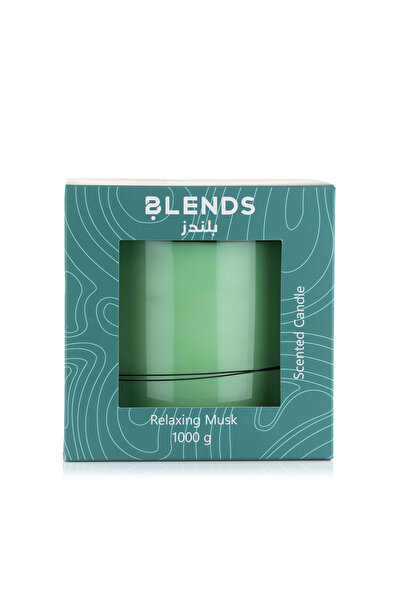 Blends شمعة في وعاء برائحة المسك المريحة 1000 جرام من أسيب