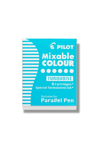 Pilot Rezerve pix Parallel Pen, culori diverse, set de 6 bucăți, turcoaz