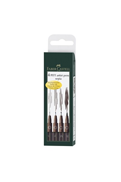 Faber Castell Σετ στυλό Pitt Artist 4 τεμαχίων Sepia Faber-Castell