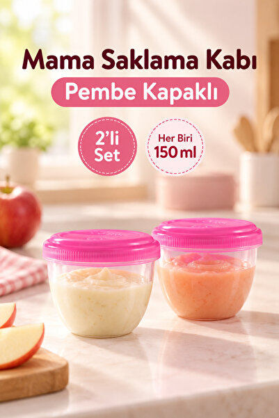 Ezupack 2'li Mama Kabı Seti - Sızdırmaz Kapaklı Anne Bebek Süt Beslenme Mama ...