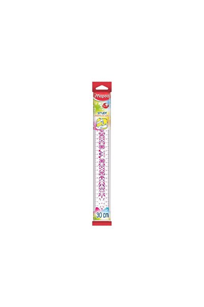 Maped Study Unbreakable Fancy Ruler 30 cm pink