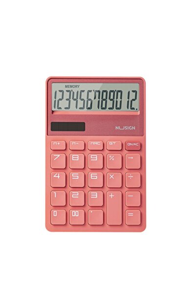 Nusign Desktop Calculator 12 Digit Pink Intense DELI