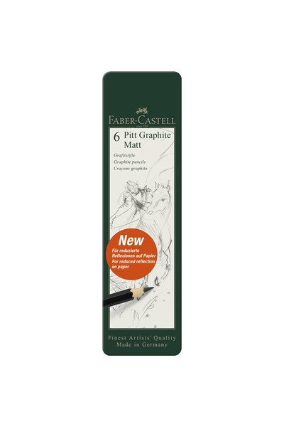 Faber Castell ΣΕΤ 6 ΤΕΜΑΧΙΩΝ ΜΑΤ ΜΟΛΥΒΙΑ ΓΡΑΦΙΤΗΣ PITT FABER-CASTELL