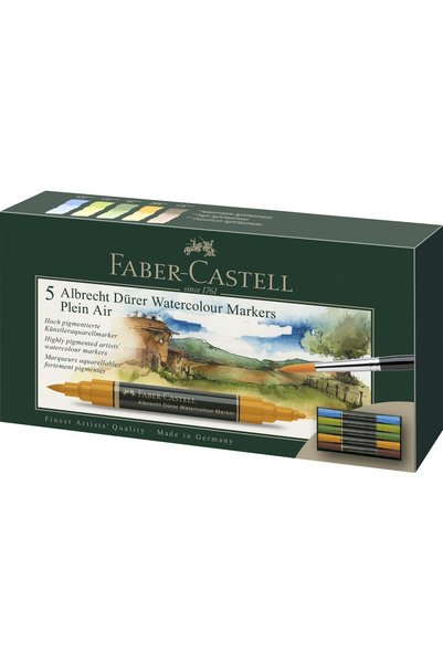 Faber Castell ΣΕΤ 5 ΔΙΑΛΥΤΟΙ ΜΑΡΚΑΔΟΡΟΙ ΤΟΠΟΓΡΑΦΙΑΣ A.DURER FABER-CASTELL