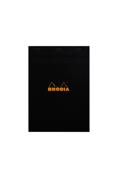 Rhodia A4 notepad, stapled, 80 pages, No.18, black mathematics