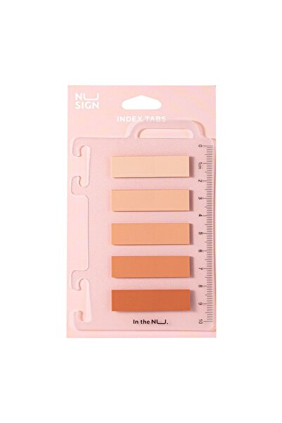 Deli Index adeziv din plastic 12*44mm 5 culori Roz 20 coli Riglă Nusign