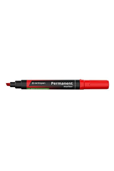CENTROPEN Marker permanent roșu cu vârf teșit 8576