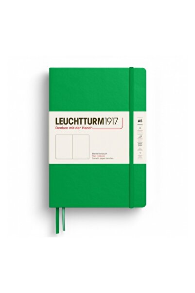 Leuchtturm Τετράδιο Α5 με σκληρό εξώφυλλο από περγαμηνή, σε πράσινο της άνοιξης.