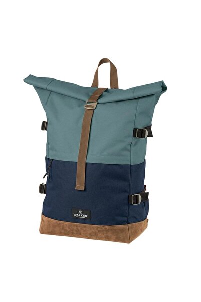 Schneiders Rucsac ROLLUP bicolor gri petrol-albastru marin WALKER