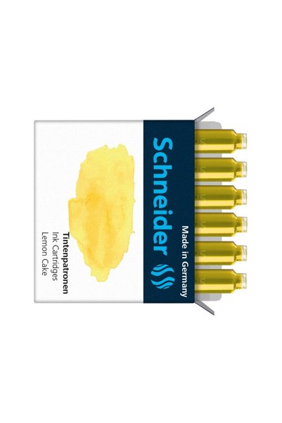 SCHNEIDER Set of 6 refill ink cartridges, Lemon,