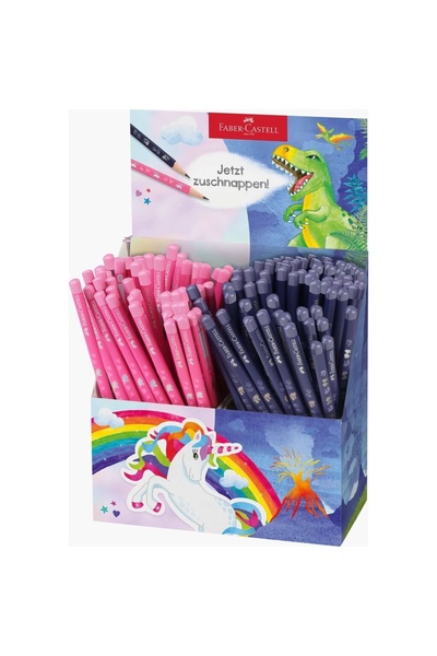 Faber Castell Display 144 pcs graphite pencil unicorns and dinosaurs FABER-CA...