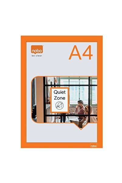 Nobo RAMĂ MAGNETICĂ AUTOADEZIVĂ A4 PORTOCALIE, SET DE 2