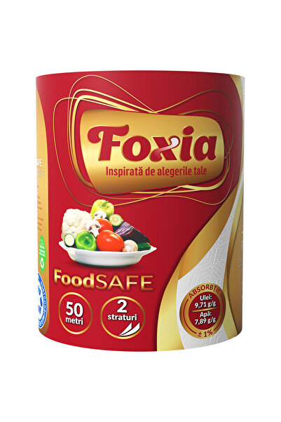 Foxia White Paper Towel Roll 2-Ply 50M
