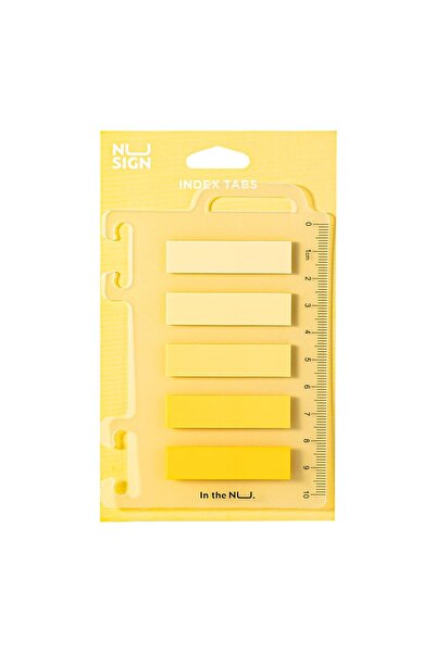 Deli Index adeziv din plastic 12*44mm 5 culori Galben 20 coli Riglă Nusign