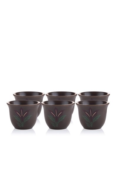 Blends Brown Palm Pattern Coffee Cups Set from Malath